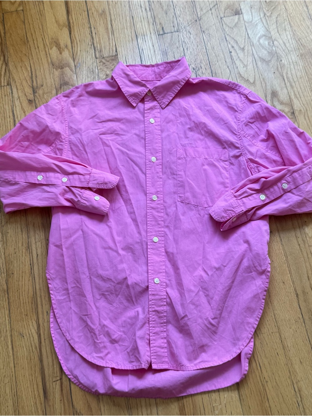 Citizens Of Humanity Bright Pink Casual Button-Down Shirt